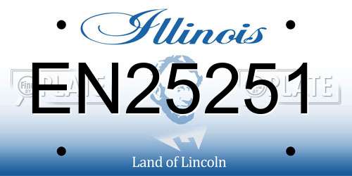 EN25251 Illinois License Plate