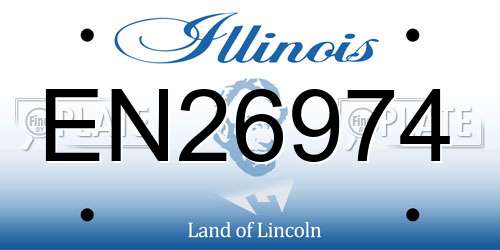 EN26974 Illinois License Plate