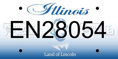 EN28054 Illinois License Plate