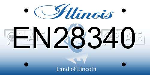 EN28340 Illinois License Plate