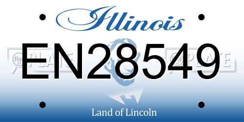 EN28549 Illinois License Plate