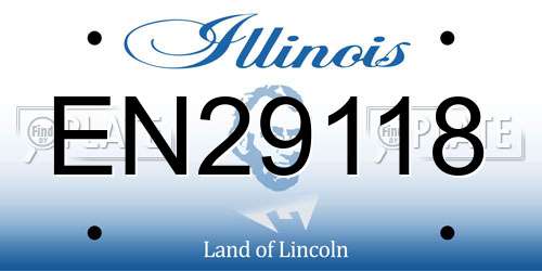 EN29118 Illinois License Plate
