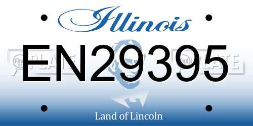EN29395 Illinois License Plate