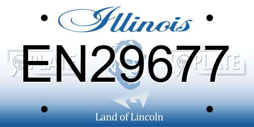 EN29677 Illinois License Plate