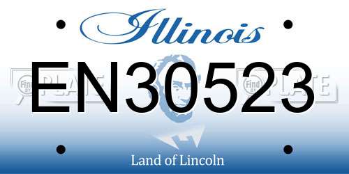 EN30523 Illinois License Plate