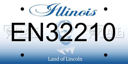 EN32210 Illinois License Plate