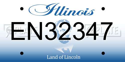 EN32347 Illinois License Plate
