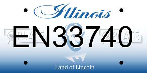 EN33740 Illinois License Plate