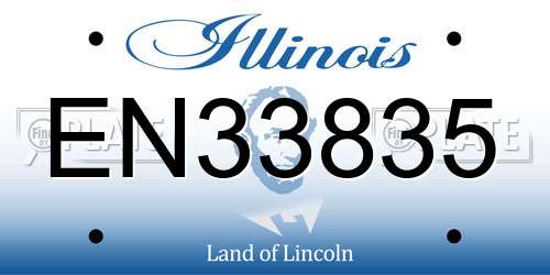 EN33835 Illinois License Plate