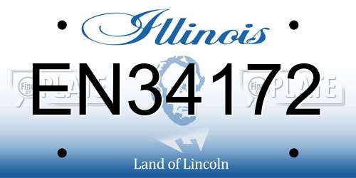 EN34172 Illinois License Plate