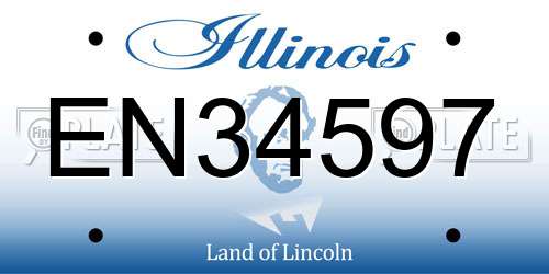 EN34597 Illinois License Plate