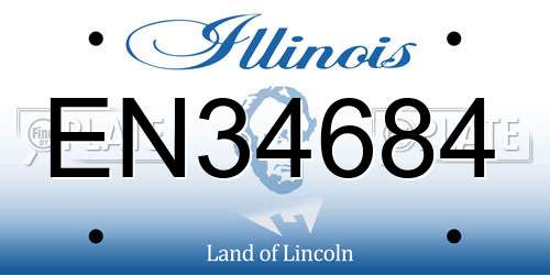EN34684 Illinois License Plate