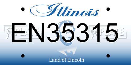 EN35315 Illinois License Plate