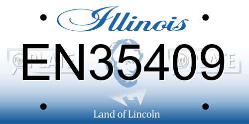 EN35409 Illinois License Plate