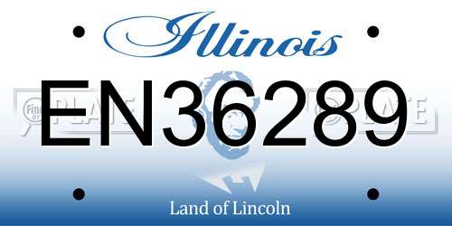EN36289 Illinois License Plate