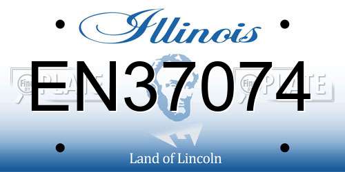 EN37074 Illinois License Plate