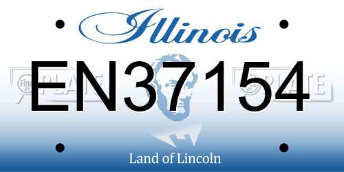 EN37154 Illinois License Plate