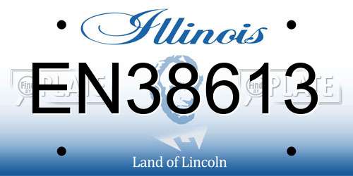 EN38613 Illinois License Plate