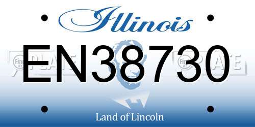 EN38730 Illinois License Plate