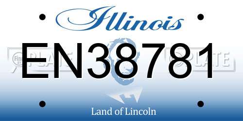 EN38781 Illinois License Plate