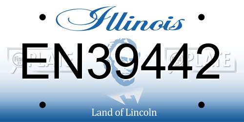 EN39442 Illinois License Plate