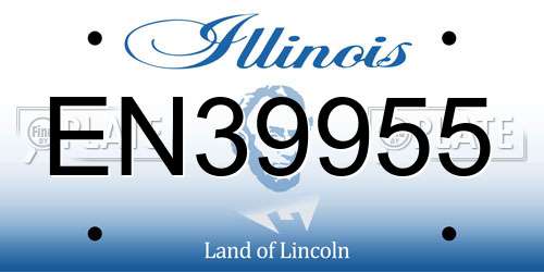EN39955 Illinois License Plate