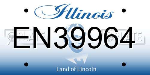 EN39964 Illinois License Plate