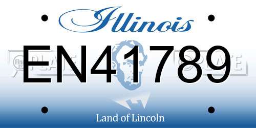 EN41789 Illinois License Plate
