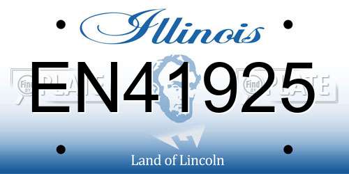 EN41925 Illinois License Plate