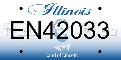 EN42033 Illinois License Plate