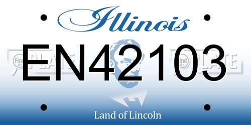 EN42103 Illinois License Plate