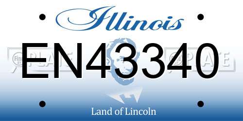 EN43340 Illinois License Plate