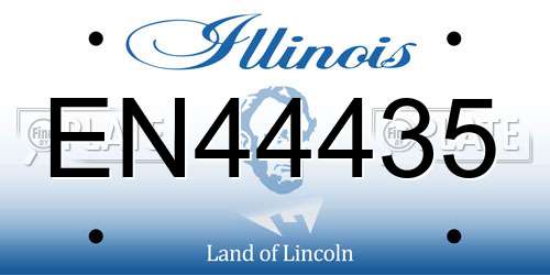 EN44435 Illinois License Plate