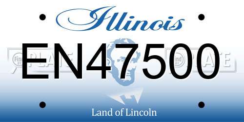 EN47500 Illinois License Plate