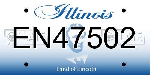 EN47502 Illinois License Plate