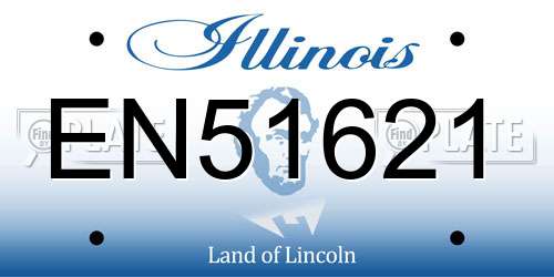 EN51621 Illinois License Plate