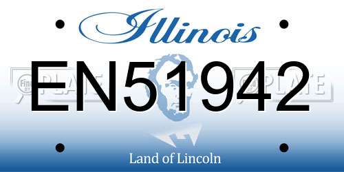 EN51942 Illinois License Plate