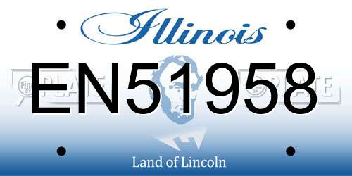 EN51958 Illinois License Plate
