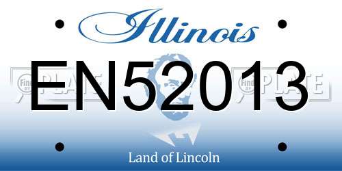 EN52013 Illinois License Plate