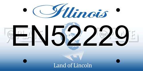 EN52229 Illinois License Plate