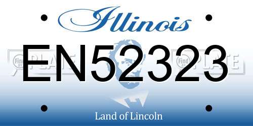 EN52323 Illinois License Plate