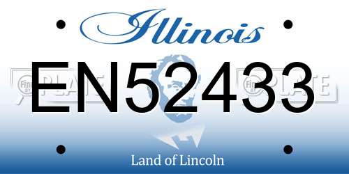EN52433 Illinois License Plate