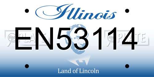 EN53114 Illinois License Plate