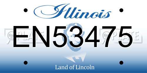 EN53475 Illinois License Plate