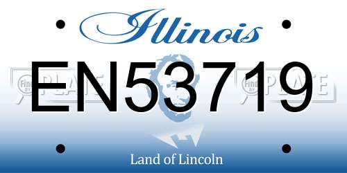 EN53719 Illinois License Plate