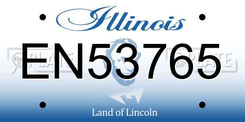 EN53765 Illinois License Plate