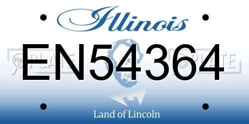 EN54364 Illinois License Plate