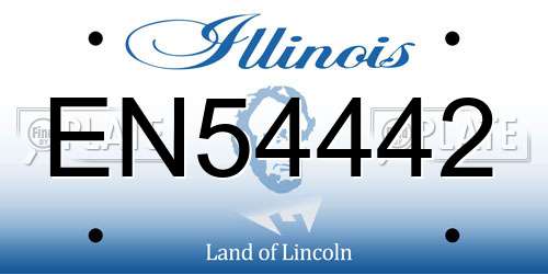 EN54442 Illinois License Plate