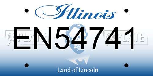 EN54741 Illinois License Plate