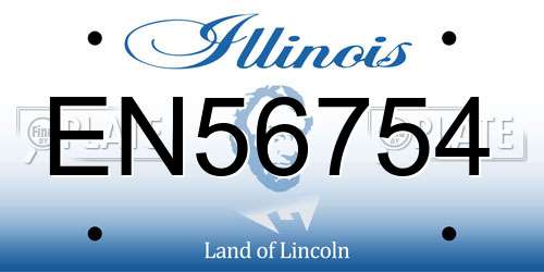 EN56754 Illinois License Plate